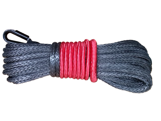 synthetische kabel 10mm x 28m grijze kleuren betrouwbare kwaliteit voor 4x4 krukken, vrachtwagenkrukken